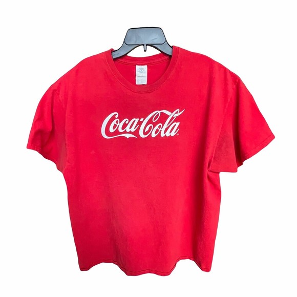 Coca Cola Coke Adult Classic Red Vintage Logo Cotton T-Shirt Size XL - Picture 1 of 4